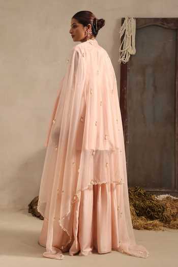 Aurouss Pallavi Short Anarkali Sharara Set