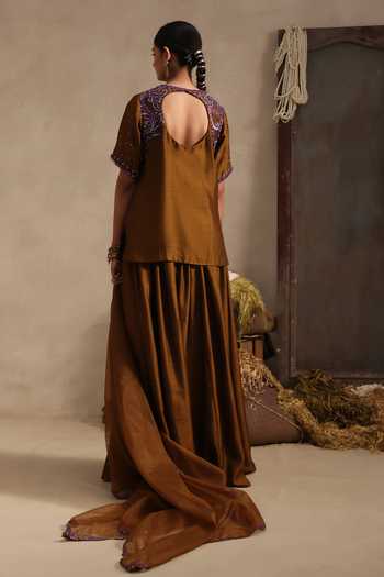 Aurouss Tamra Short Kurta Sharara Set