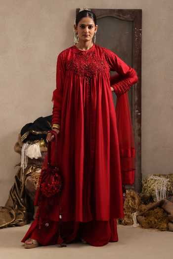 Aurouss Radhika Embroidered Anarkali Sharara Set