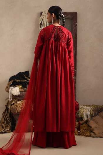 Aurouss Radhika Embroidered Anarkali Sharara Set