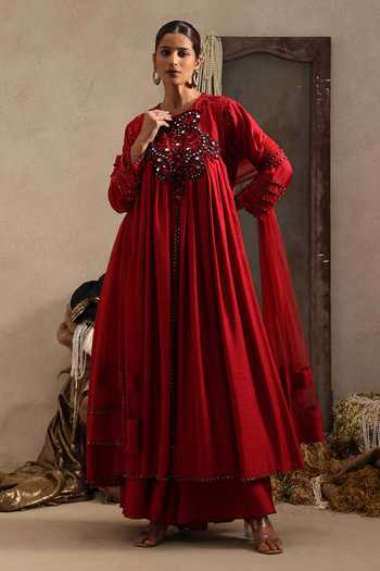 Aurouss Rudra Embroidered Anarkali Sharara Set