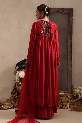 Aurouss Rudra Embroidered Anarkali Sharara Set