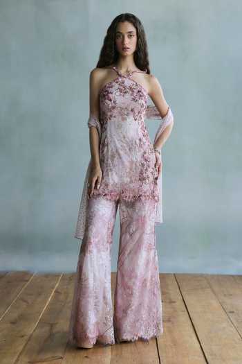 Falsa Rosette Chantelle Lace Top & Pant Set 