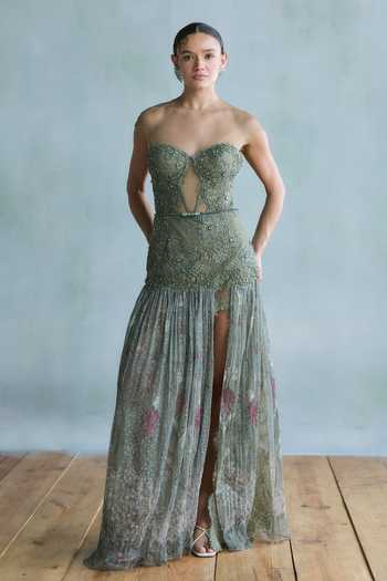 Falsa Willow Hand Embroidered Gown 