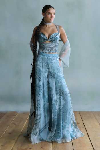 Falsa Serein Printed Top Sharara Set 