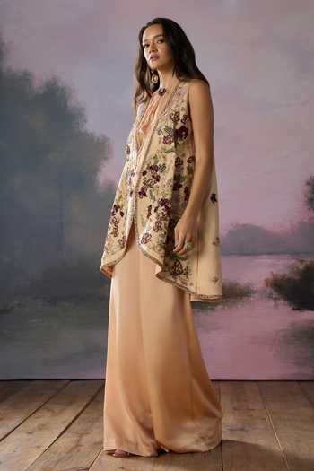 Falsa Bloom Embroidered Jacket Set 