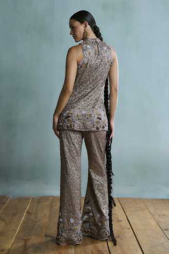 Falsa Moonlight Embroidered Top Pant Set 