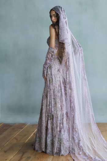 Falsa Lilac Embroidered Lehenga Set 