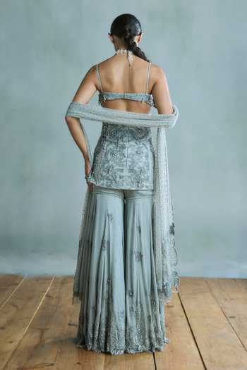 Falsa Opaline Stone Embroidered Kurta Sharara Set 