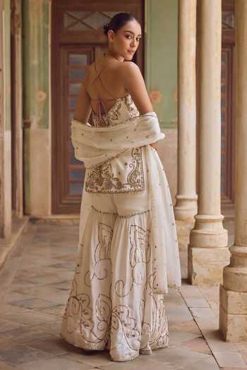 Tamanna Punjabi Kapoor Mahnoor Embroidered Kurta Sharara Set
