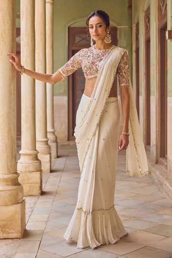 Tamanna Punjabi Kapoor Amaal Pre-Draped Saree With Blouse