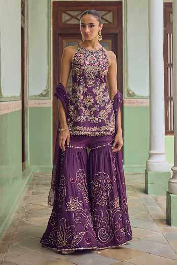 Tamanna Punjabi Kapoor Farah Embroidered Gharara Set 