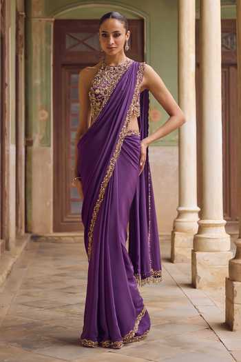 Tamanna Punjabi Kapoor Inaam Saree With Embroidered Blouse