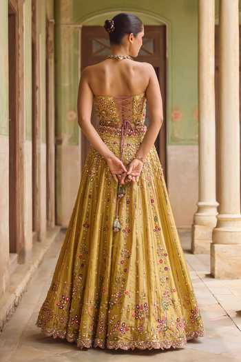 Tamanna Punjabi Kapoor Jannat Embellished Kanjivaram Tissue Lehenga & Blouse Set
