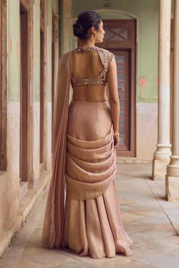 Tamanna Punjabi Kapoor Khwaab Pre-Draped Saree With Blouse