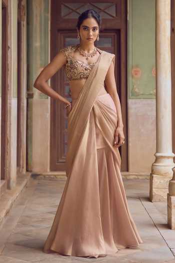 Tamanna Punjabi Kapoor Khwaab Pre-Draped Saree With Blouse