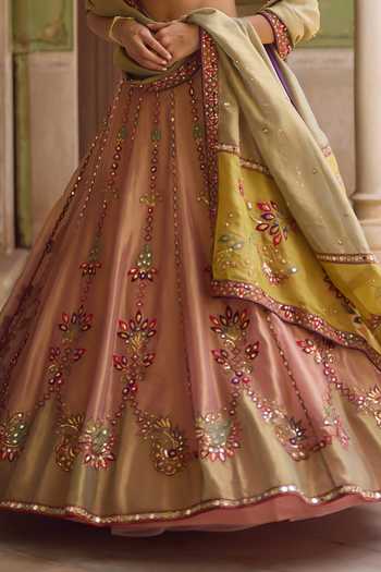 Tamanna Punjabi Kapoor Pink Tissue Sweetheart Neck Maasuma Embroidered Lehenga Set Online at Aza Fashions Tamanna Punjabi Kapoor_Pink Tissue Sweetheart Neck Maasuma Embroidered Lehenga Set _Online_at_Aza_Fashions