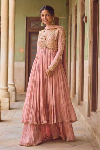 Tamanna Punjabi Kapoor Naaz Crushed Anarkali Skirt Set
