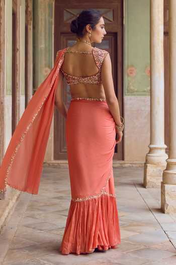Tamanna Punjabi Kapoor Nayra Pre-Draped Saree Set