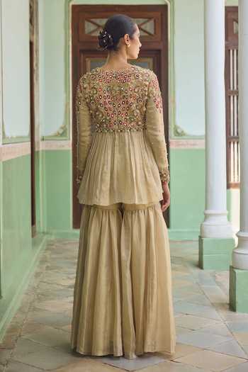 Tamanna Punjabi Kapoor Nazia Embroidered Kurta Gharara Set