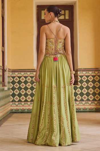 Tamanna Punjabi Kapoor Nazm Embroidered Lehenga Set