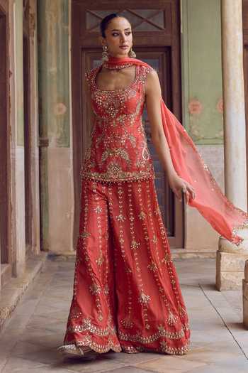 Tamanna Punjabi Kapoor Roohani Embroidered Sharara Set