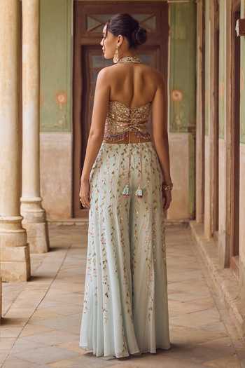 Tamanna Punjabi Kapoor Zara Embroidered Corset Sharara Set