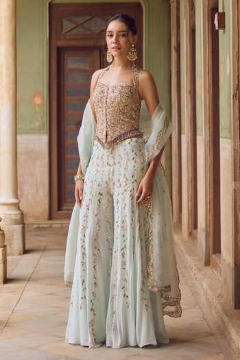 Tamanna Punjabi Kapoor Zara Embroidered Corset Sharara Set