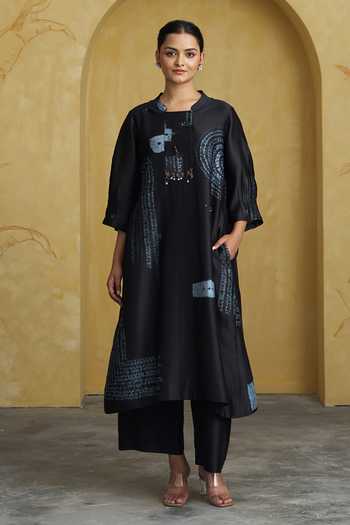 Vaaya Shibori Handwoven Kurta & Pant Set 