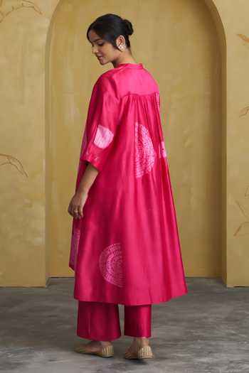 Vaaya Handwoven Silk Chanderi Kurta & Pant Set 