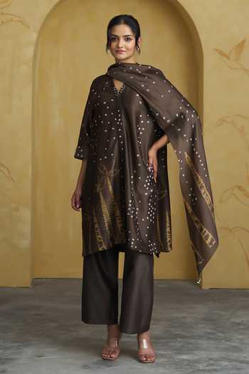 Vaaya Handwoven Silk Chanderi Kurta & Pant Set 