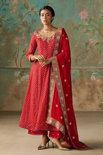 Zoon Hand Embroidered Anarkali Set