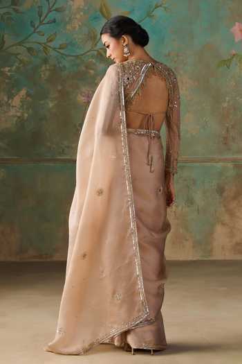 Zoon Hand Embroidered Saree With Blouse
