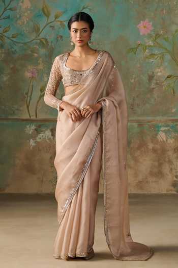 Zoon Hand Embroidered Saree With Blouse