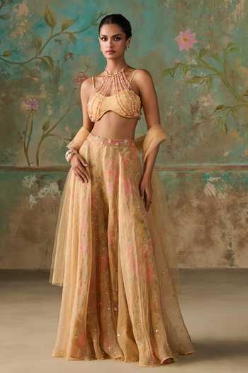 Zoon Aari Work Blouse Palazzo Set