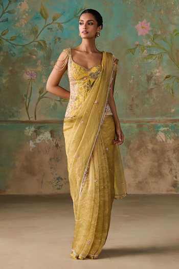 Zoon Aari Work Saree With Blouse
