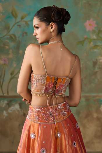 Zoon Orange , Tissue, Organza Kalidar Lehenga Set Online at Aza Fashions Zoon_Orange , Tissue, Organza Kalidar Lehenga Set _Online_at_Aza_Fashions