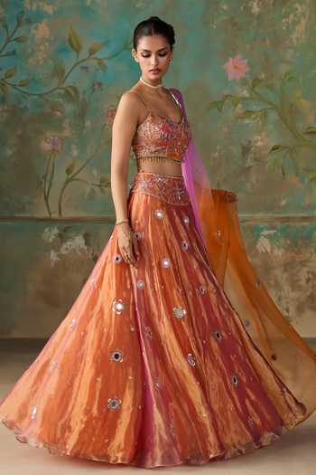 Buy Zoon Orange , Tissue, Organza Kalidar Lehenga Set Online at Aza Fashions Buy_Zoon_Orange , Tissue, Organza Kalidar Lehenga Set _Online_at_Aza_Fashions