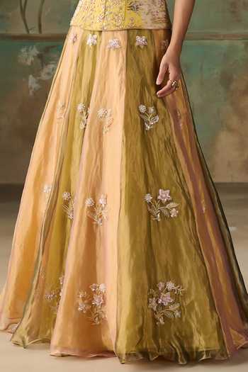 Buy Zoon Green , Tissue, Organza Sweetheart Neck Aari Embroidered Lehenga Set Online at Aza Fashions Buy_Zoon_Green , Tissue, Organza Sweetheart Neck Aari Embroidered Lehenga Set _Online_at_Aza_Fashions