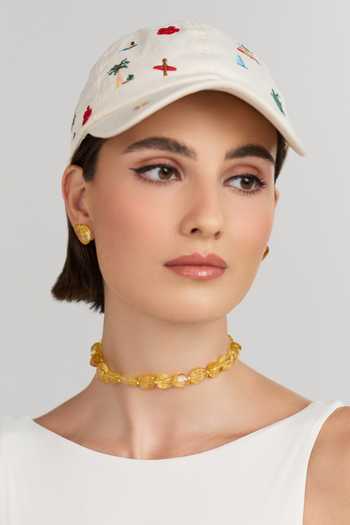 Anaash Mini Yellow Tumbles Choker Necklace 
