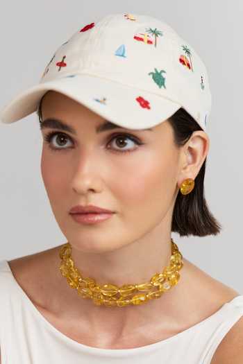 Anaash Double Layered Yellow Tumbles Choker 