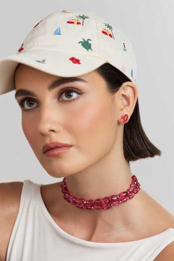 Anaash_Pink Micro Tumble Stud Earrings _Online_at_Aza_Fashions