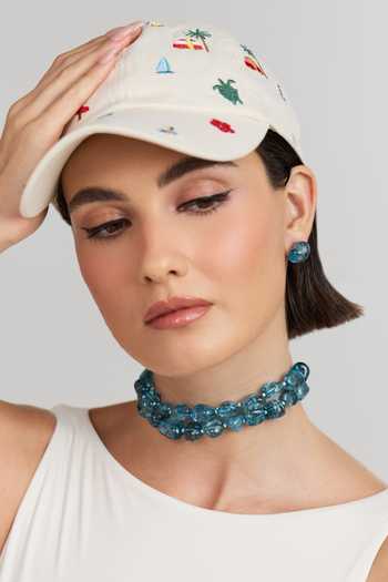 Anaash Double Layered Blue Tumbles Choker 