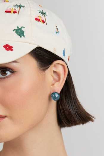 Anaash Tumble Blue Stud Earrings 