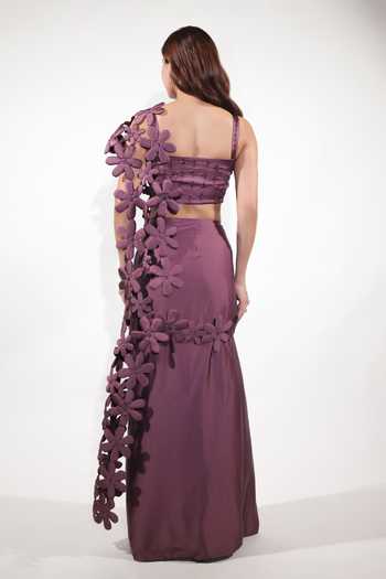 Jubinav Chadha Pre-Draped Saree Set With Embroidered Blazer 