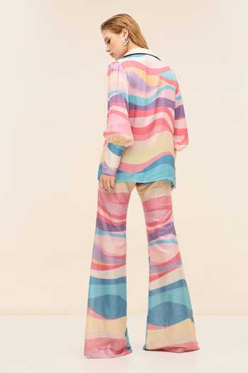 Tangerine Tiger Aqua Skye Satin Shirt 