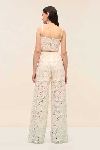 Tangerine Tiger Bubbi Oyster Crop Top & Palazzo Set 