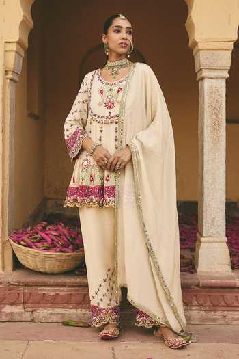 Ajiesh Oberoi Titli Mirror Work Kurta Set