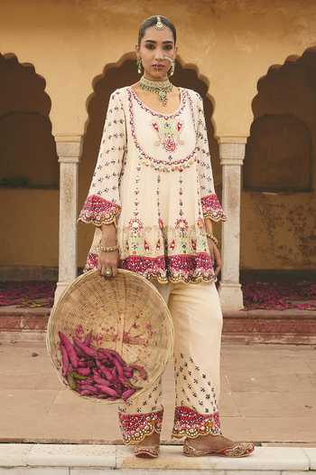 Ajiesh Oberoi Titli Mirror Work Kurta Set
