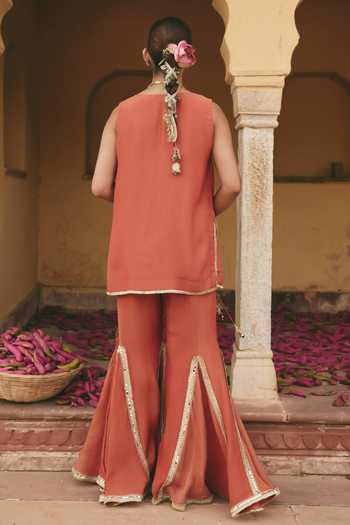 Ajiesh Oberoi Guneet Hand Embroidered Kurta & Sharara Set